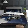 Moon Night Sky Panda Bamboo Star Animal Duvet Cover With Pillow Case Custom 3pcs Bedding Set Quilt Cover Double Bed Home Textile
