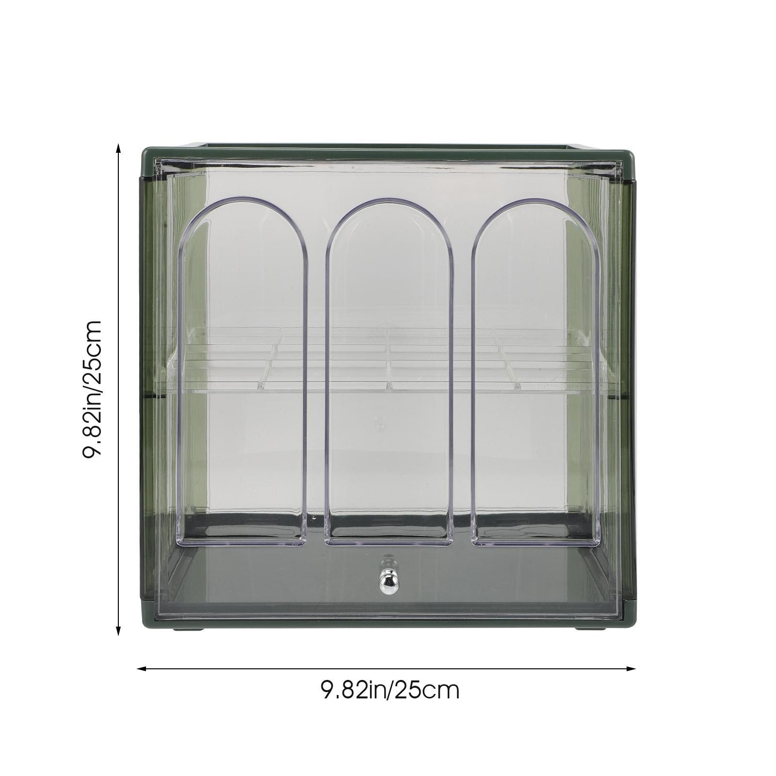 

Double Layer Clear Acrylic Water Cup Organizer Desktop Storage Holder Multi-Use Coffee Cup Rack Acrylic Storage Holder other зелёный