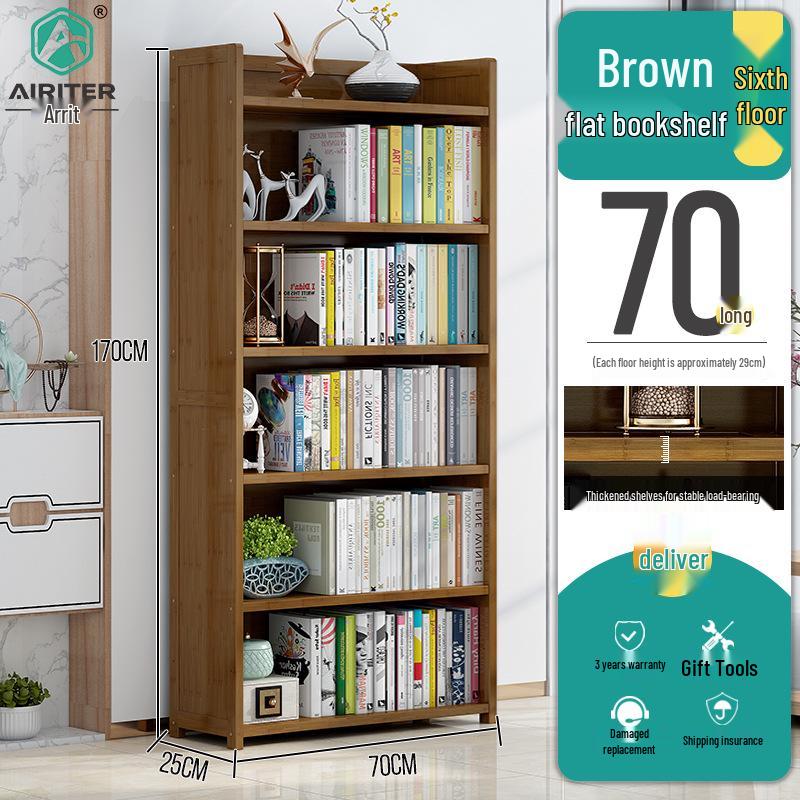 Minimalist Multi-Layer Bookshelf: Floor-Standing Rack for Home & Children's Room