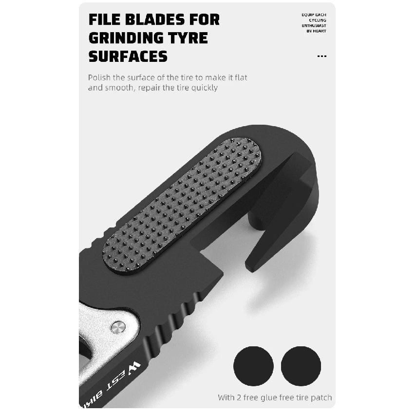 WEST BIKING Bike Tire Lever Multifunctional MTB Road Bike Wheel Remover Tire Lever Pry Repair Tool Cycling Bicycle Maintenance