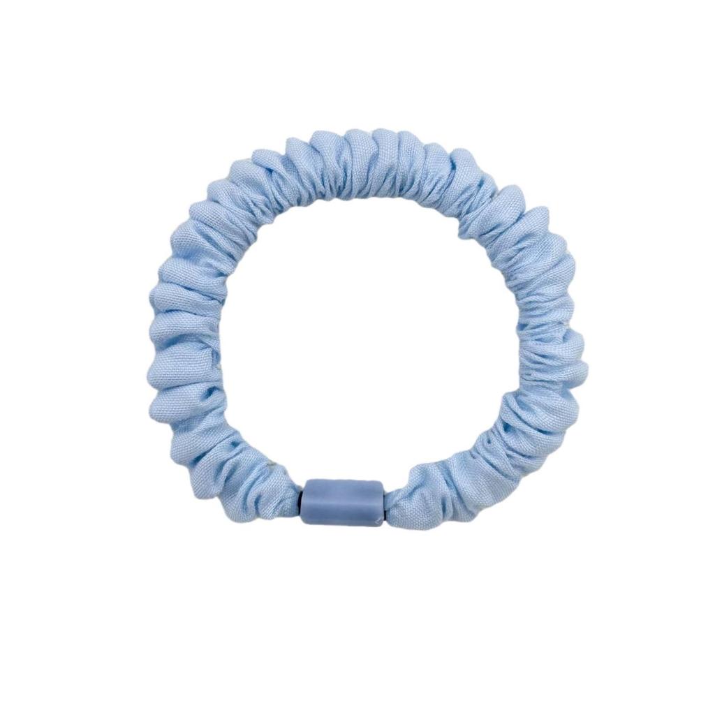 Plaid Candy Color Small Intestine Hair Ties - 5-Piece Set, High Elasticity, Handmade