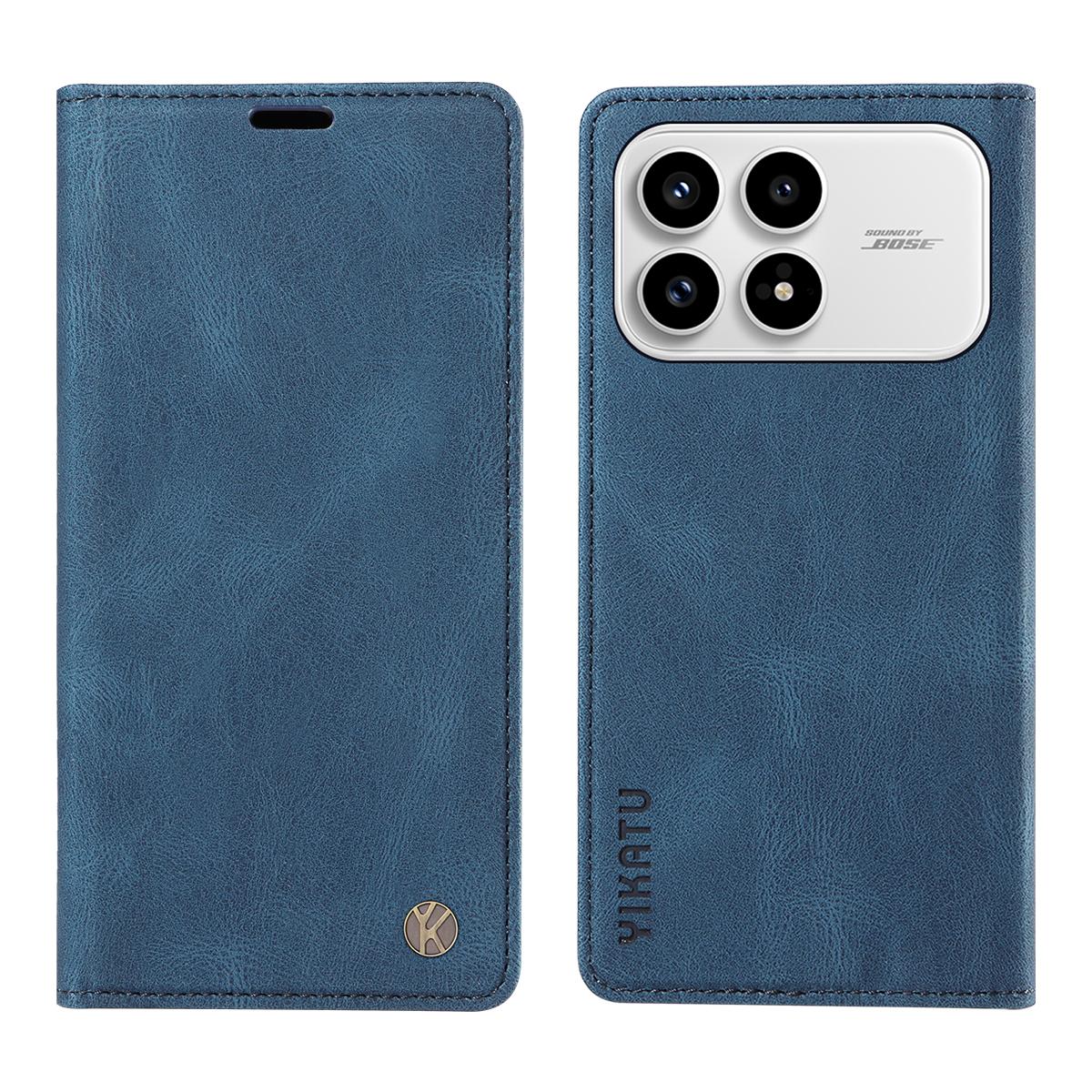 

For Xiaomi Redmi K90 5G/Poco F8 Pro Leather Cover YIKATU YK-004 Skin-Touch Wallet Phone Cases