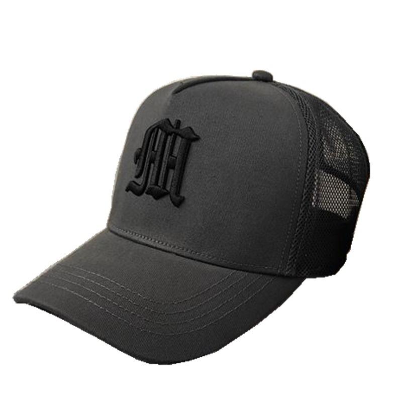 High-top five-piece mesh cap, new big head circumference men's hat, summer sunscreen visor, breathable cap generation