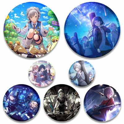32/44/58mm Project SEKAI Anime Hinomori Shiho Leo/Need Badge Round Tinplate Brooch for Clothes Bag Hat Accessories Enamel Pins Fans Gifts