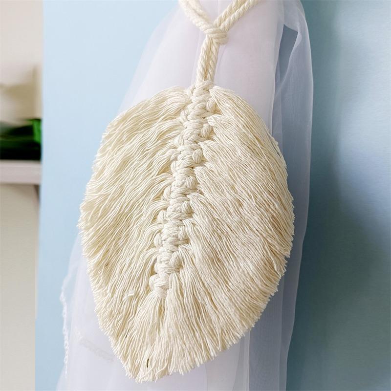 Curtain Tie Backs Hand Woven Cotton Tassel Curtain Straps Tie Decorative Accessories for Living Room Boho Decor