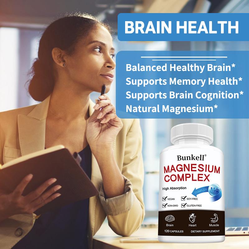 Magnesium Complex Dietary Supplement, 120 Capsules Per Bottle