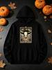 Unisex Hoodie, Halloween, Free Range Bull Skull Desert Art, Pullover Hoodie, Western Vintage Style, Autumn Winter Outdoor Casual Wear, Front Graphic P