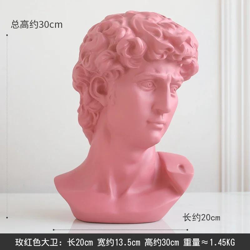 Resin Retro Home Decor David Portraits Bust Figurines Mini Gypsum Desk Decoration Crafts Sculpture Sketch Practice Gift