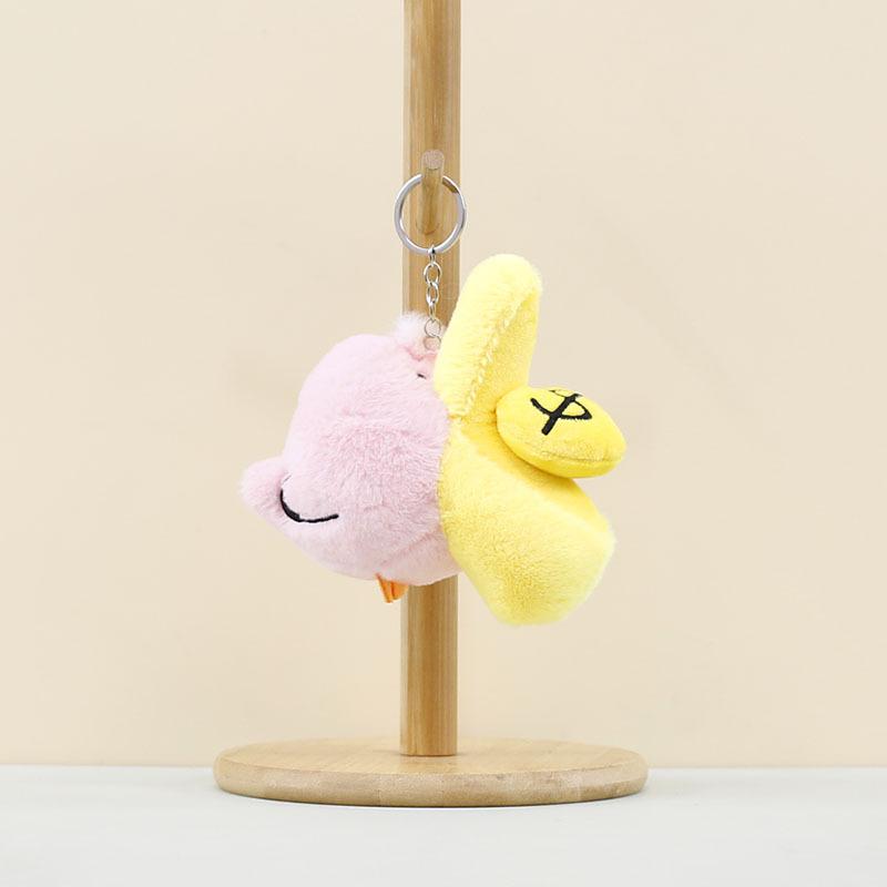 

Pink Colorful And White Pelican Plush Keyring With Playful Sound And Height 13cm Pink Pelican