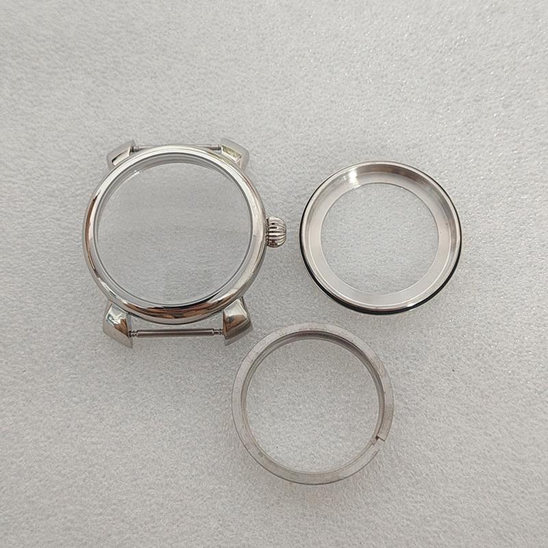 40Mm Watch Case For Nh35 Stainless Steel Case Mineral Glass For Nh35 Movement 3/12 O'Clock Watch Case Watch Accessories