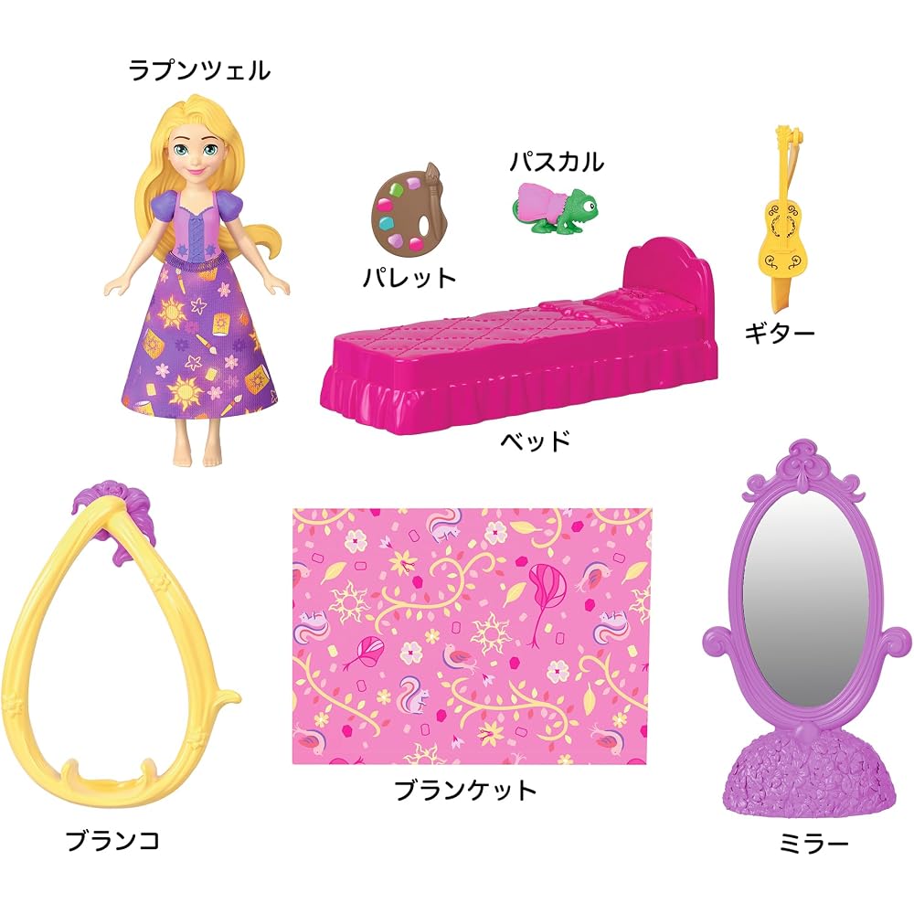 Mattel Disney Princess (Disney Princess) Rapunzel and the Tower (Kasaneru Oshiro series! Mini Dol...