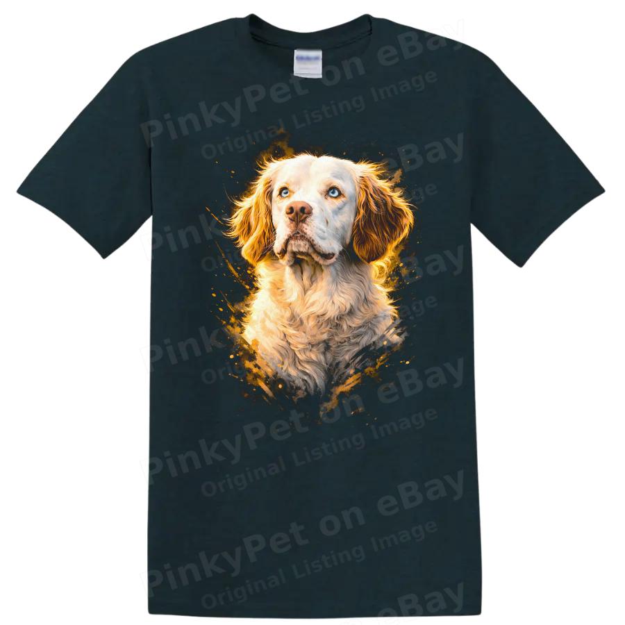 Dog Portrait T Shirt Golden Retriever Dog Lover Gift w/ Cute Tee