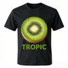 Unisex 100 Cotton Oversize T Shirt Tropic Realistic Kiwi Slice Print Casual Summer Short Sleeve Tee