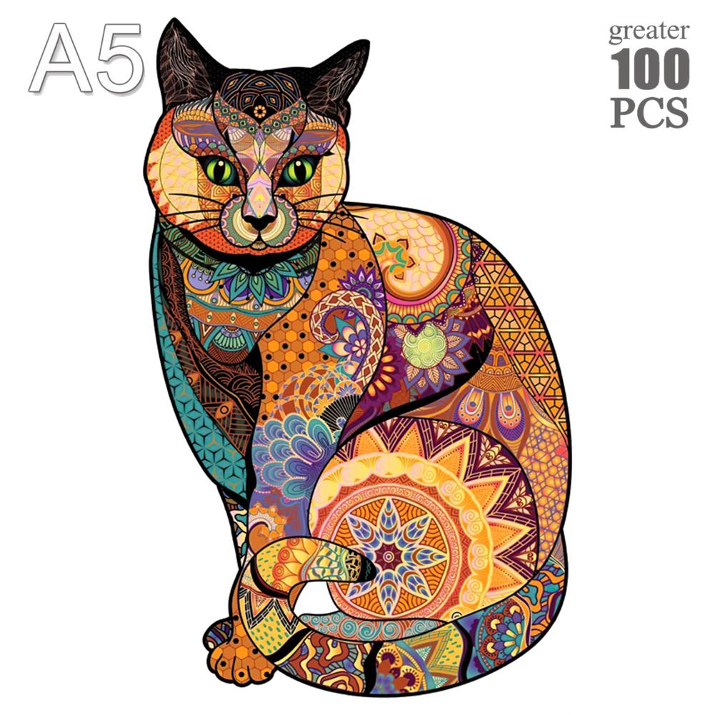 Non-Toxic Animal Wooden Puzzle For Adults Children A3 A4 A5 3D Wood Diy Crafts Shaped Christmas Gift Wooden Jigsaw Puzzle Gifts New