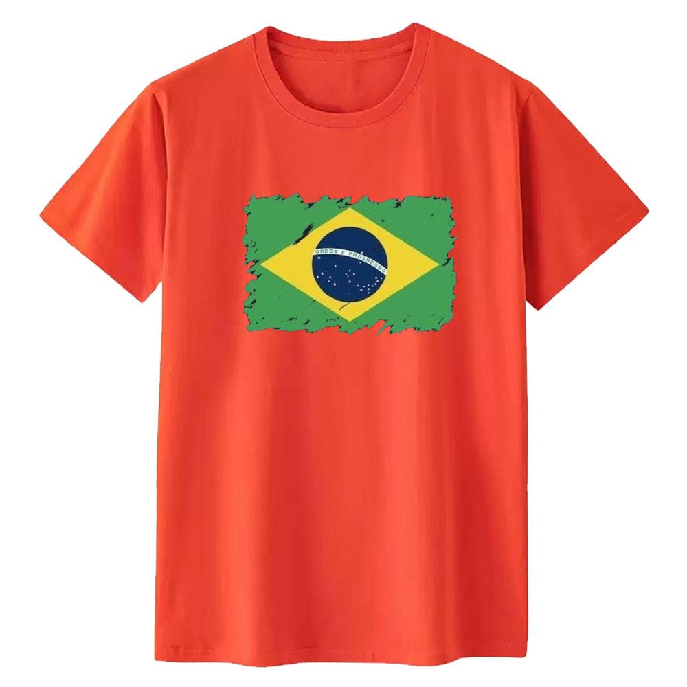 Brazil Flag Shirt Proud Brazilian Pride Graphic T Shirts Brazilian Root South America Flag Country Gift for Brazilian Woman Tee