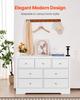 VEVOR 7 Drawer Dresser, Wooden Chest of Drawers with Sliding with Anti-tip Device, Modern Minimalist Dresser Chest