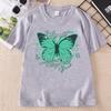 Funny Butterfly Tshirt Casual Short Sleeve Cotton Printed TShirt Unisex Casual Crew Neck Short Sleeve T Shirt Streetwear