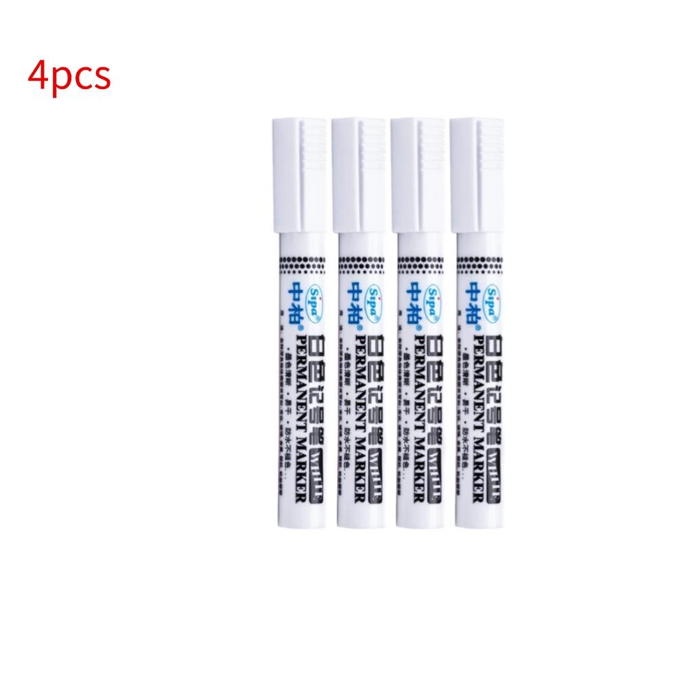 White Marker Pen Alcohol Paint Oily Waterproof Tire Painting Graffiti Pen Permanent Gel Pen for Fabric Wood Tire Painting Marker