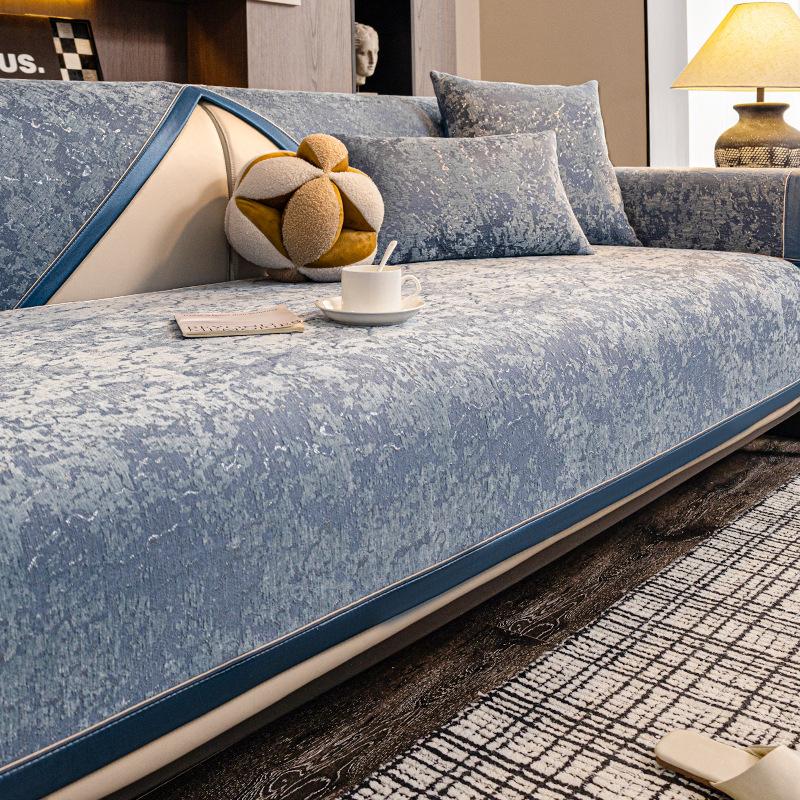 New Four-Season Universal Chenille Sofa Cushion Modern Light Luxury Cover Cloth Non-Slip Seat Cushion Advanced Sense Cover