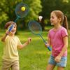Junior Badminton Set 2 Short Rackets 45 Cm with Shuttlecock and Foam Ball For Children - Random Color