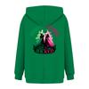 Women's Casual Long Sleeve Pullover Witch Print Hooded Sweatshirt