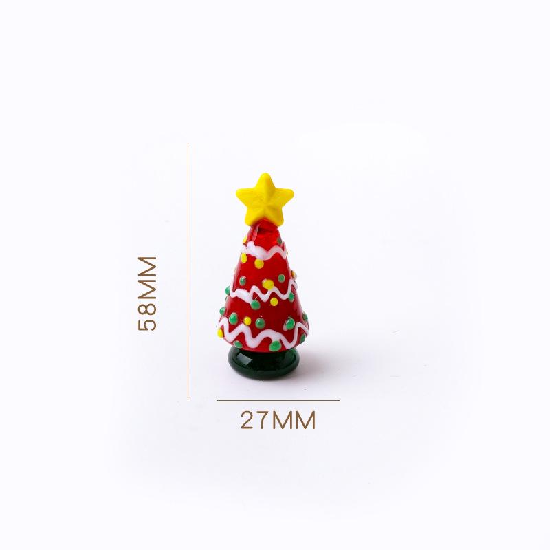 Creative Santa Claus Mini Christmas Tree Glass Ornament