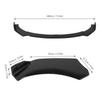 Qiilu Front Bumper Lip Body Kit ABS Front Car Front Bumper Lip Splitter Body Shovel Guard Universal Auto Modification Accessories Gloss Black Spoiler,