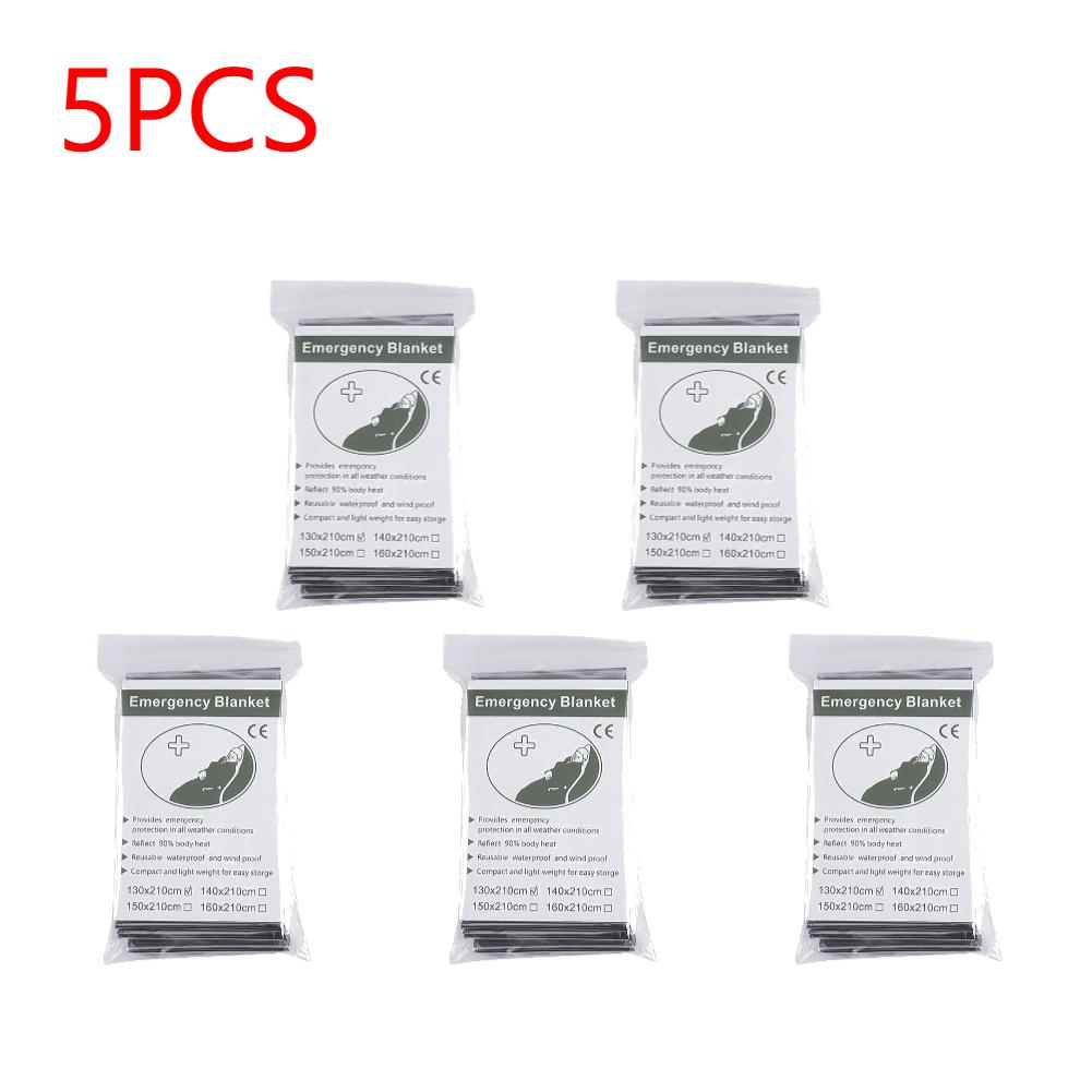 1-20PCS Emergency Blanket Outdoor Hiking Camping Survival First Aid Windproof Insulation Lifesaving Foil Thermal Rescue Blanket