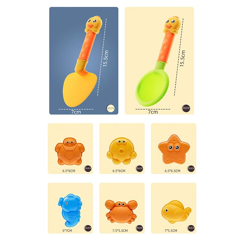 

Космический Утенок Ведерко для Пляжа Набор из 14 предметов Летние Игры на Открытом Воздухе Игры с Песком Пластиковое Ведерко Лейка Лопатки Детские Пляжные Игрушки