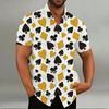 Fashion Men's Shirt Playing Cards 8 Colors Hearts Spades 3D Printing Lapel Short Sleeve Outdoor Street Casual Men's Clothes