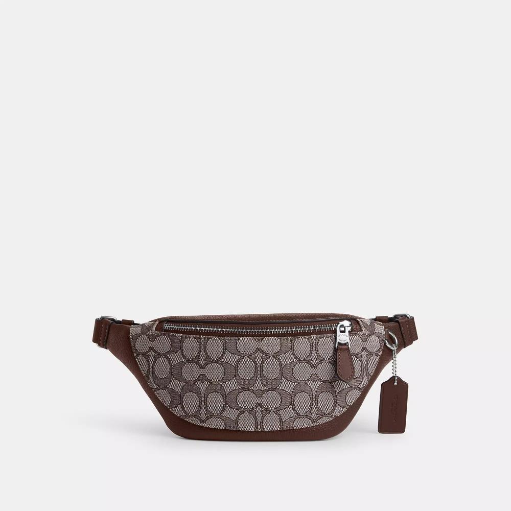 

Миниатюрная поясная сумка Coach Warren из фирменного жаккардового дуба и клена
