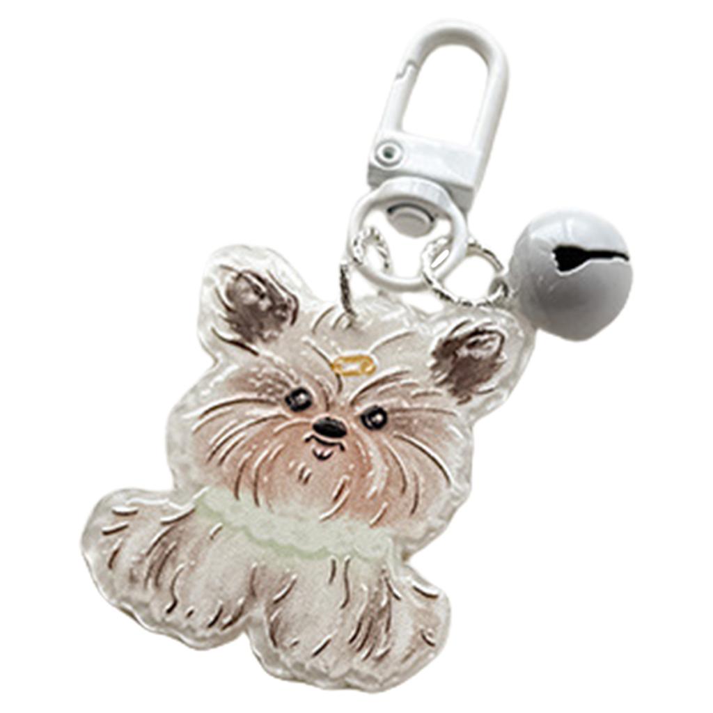 Dog Themed Acrylic Keychain Lightweight Cartoon Animal Keyring Bag Pendant Accessories for Pet Lovers and Students