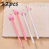 12pcs Cute Pink Flamingo Swan Gel Pen Summer Flamingo Party Supplies School Party Favor Gift Office Giveaways Birthday Party Gift Back To School Se