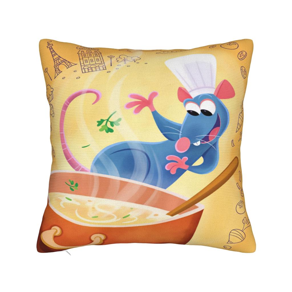 Ratatouille Pillow Case Anyone Can Cook  Vintage Pillow Cover Design Pillowcases For Sofa Home Decor