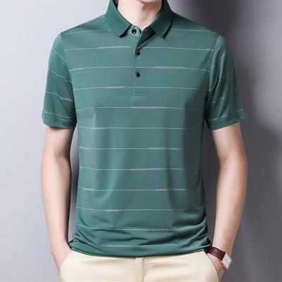 New Polo Shirt Striped Short Sleeve Summer Cool Shirt Streetwear Fashion Male Polo Shirt Men Tops