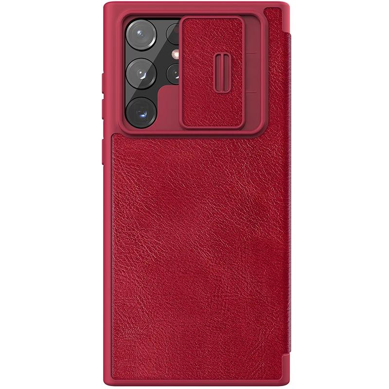 Do etui Samsung Galaxy S23 S22 Ultra Nillkin CamShield Skórzane etui z klapką Etui z przesuwaną osłoną aparatu do Samsung S23 FE S22 Plus 5G Pokrowiec