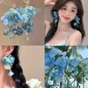 Sweet Temperament Flowers Earrings Imitation Pearl Shining Zircon Crystal Drop Earrings Elegant Style Dangle Earrings Party