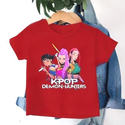 Fashion Casual Kids T-shirt KPop Demon Hunters Cool Girls Tee Top Funny Gift for Fans Tshirt -KPop Demon Hunters Clothes