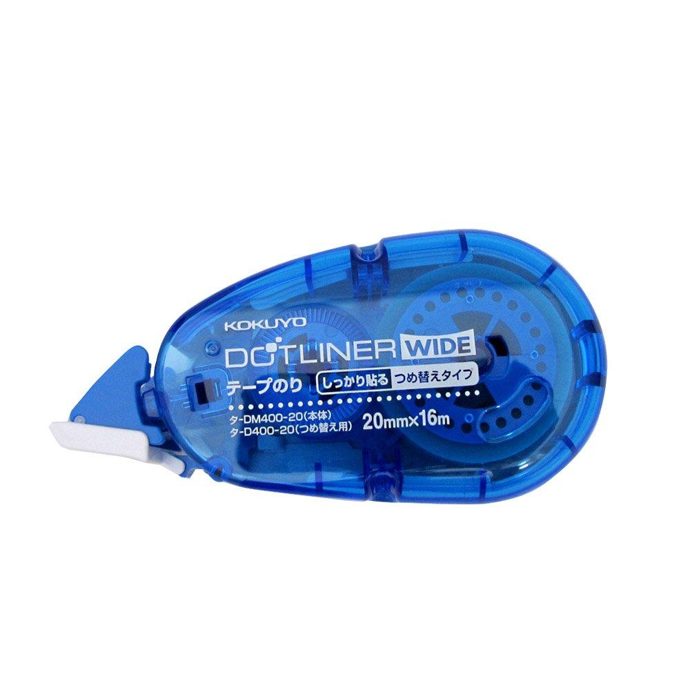 KOKUYO Dotliner Wide Tape Strong Set of 5 Glue, Adhesive, TA-DM400-20, синий
