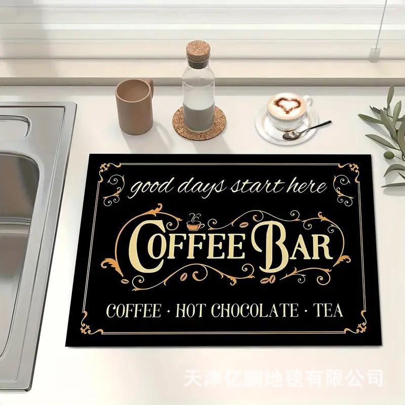 Silica Diatomite Kitchen Counter Mat Absorbent Dish Drying Pad Coffee Bar Sink Bathroom Floor