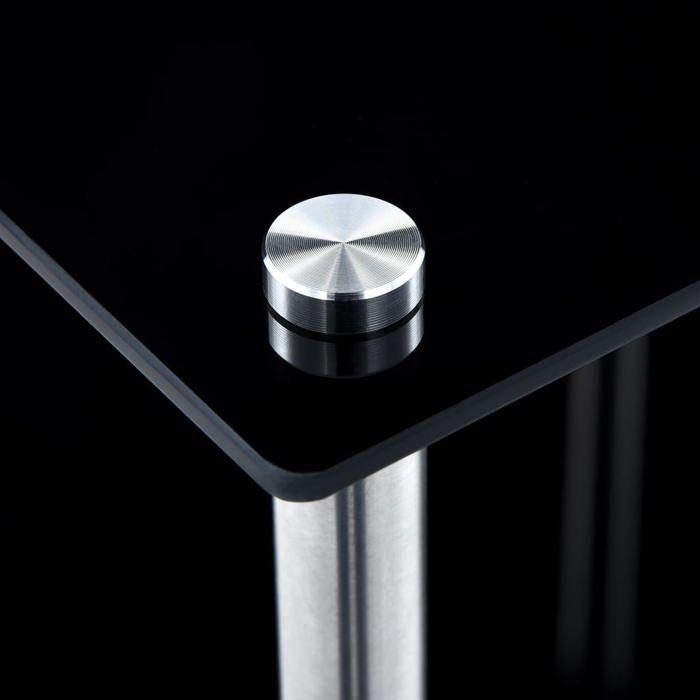 VidaXL Étagère 3 niveaux Noir 40x40x67 cm Verre trempé 249509