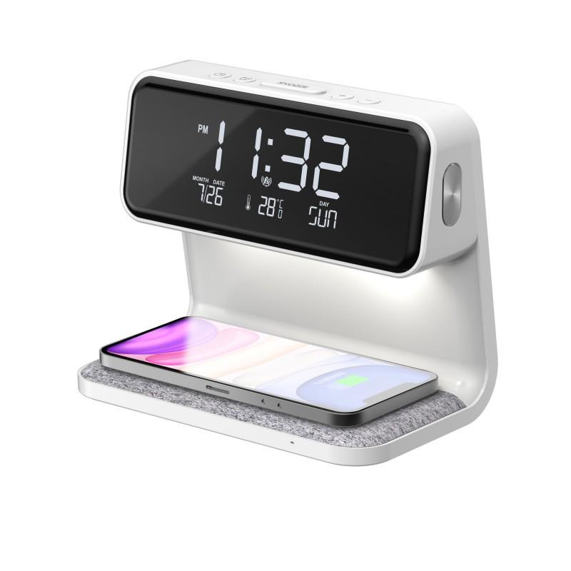 Creative 3-in-1 Fashion Clock Night Light & 15W Wireless Charger Lamp