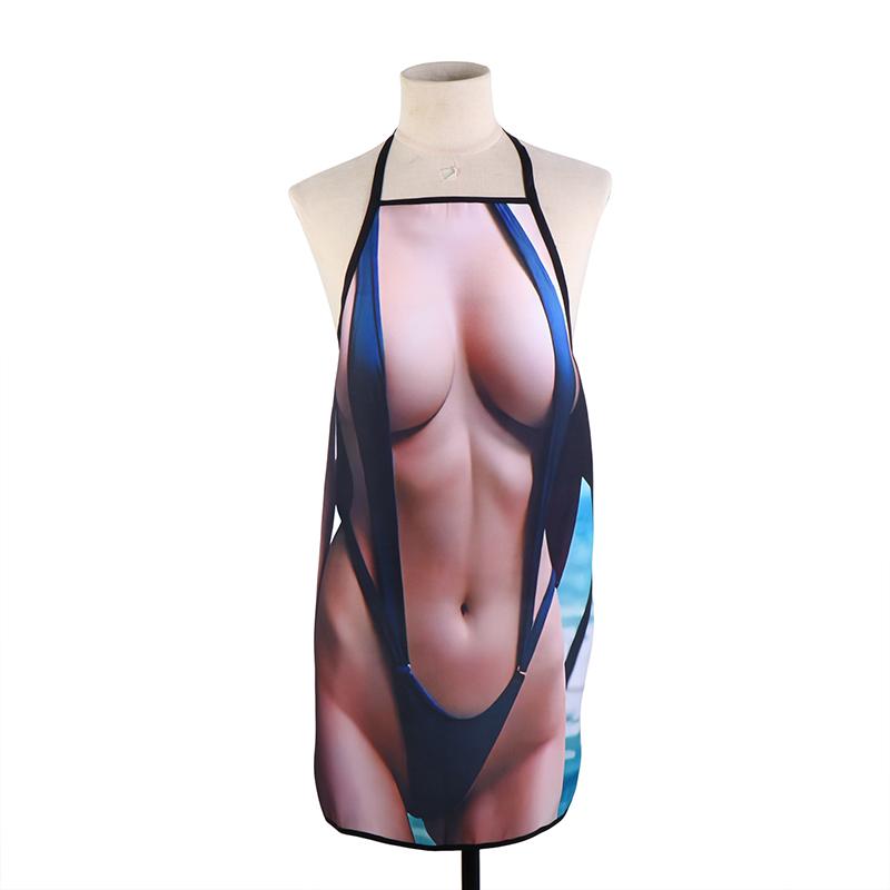 Sexy Women's Apron Fun Single Party Gift Universal Male And Female Chefs BBQ Kitchen Novelty Apron