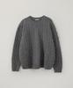 BLANKROOM Wool Cable Knit_Melange Gray