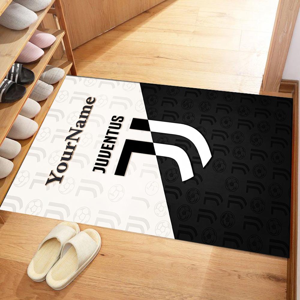 Juventus Personalized Name Floor Mat Suitable for Study room Outdoor Dormitory Living Rooms Anti-slip Rug Office home decor