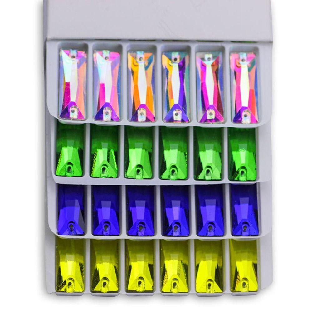 Sew on Rectangular AB Crystal DIY Irregular Diamond  Wedding Dress Shoes Bags Clothes Accessories