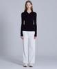 BASIC HOUSE Women'S Collared Long-Sleeve Sweater Navy Lykt7203