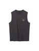 Enbiei One-Point Logo Pigment Sleeveless Dark Gray