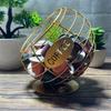 Porta capsule caffè in ferro battuto, comodo cestello diagonale per piano cucina, contenitore porta capsule espresso