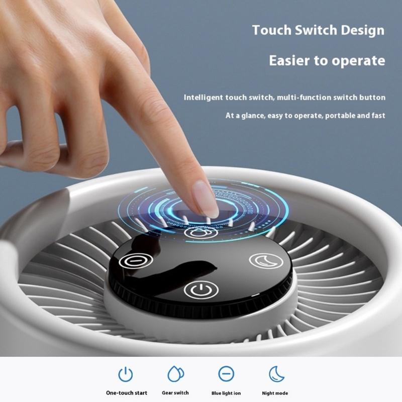 Air Purifiers for Bedroom Home Desk Small Air Purifiers Quiet Small Air Filter Cleaner with USB Cable for Bedroom Deskto